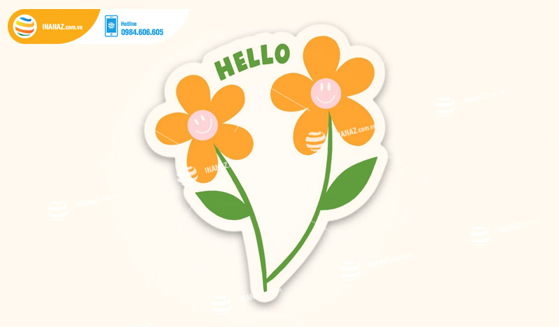 Mẫu sticker hoa lá đẹp