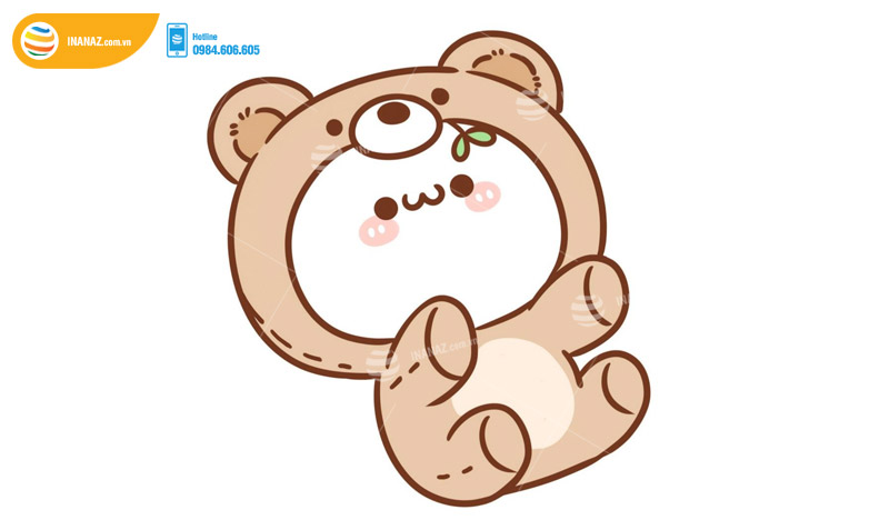 Mẫu sticker cute lá chona dễ thương