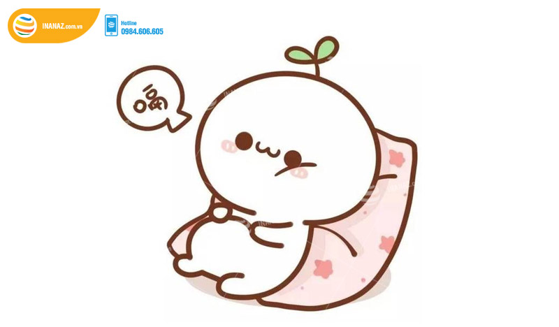 Mẫu sticker cute lá chona dễ thương