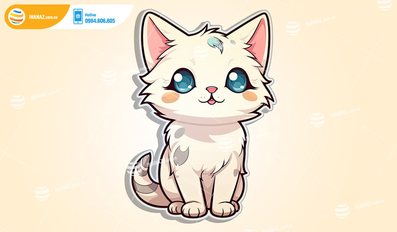 Mẫu sticker mèo cute