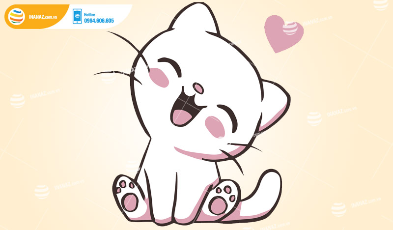 Mẫu sticker mèo cute