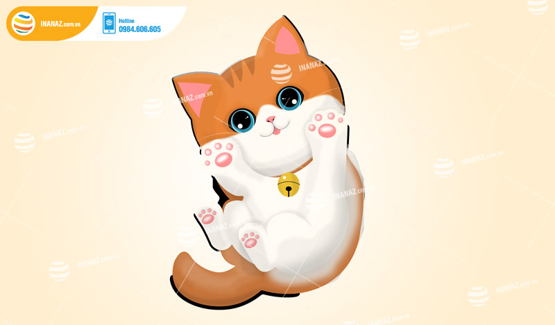 Mẫu sticker mèo cute