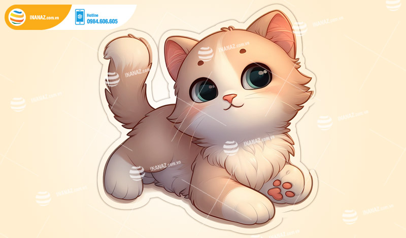 Mẫu sticker mèo cute