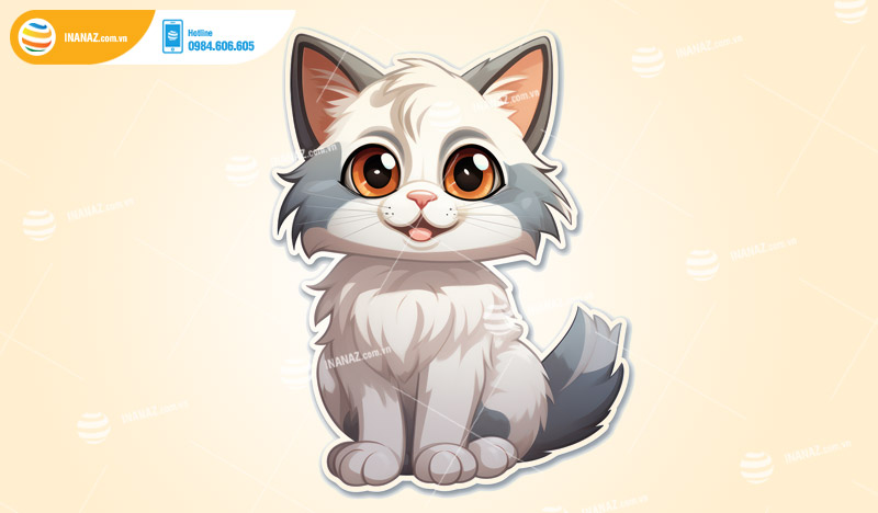 Mẫu sticker mèo cute là gì?