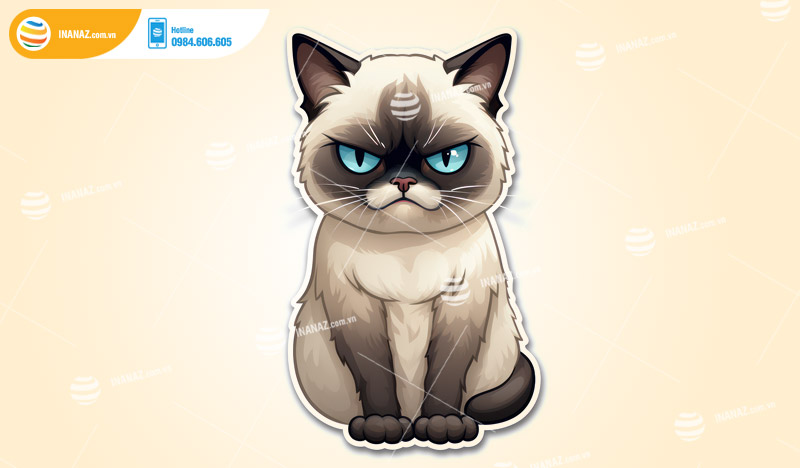 Mẫu sticker mèo cute