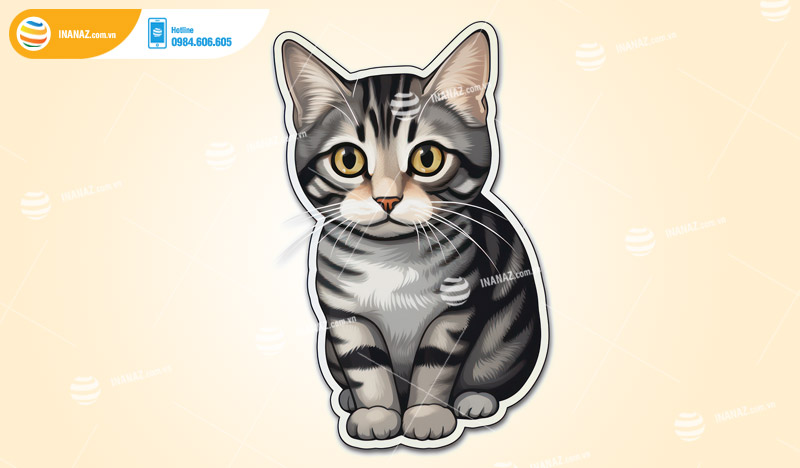 Mẫu sticker mèo cute