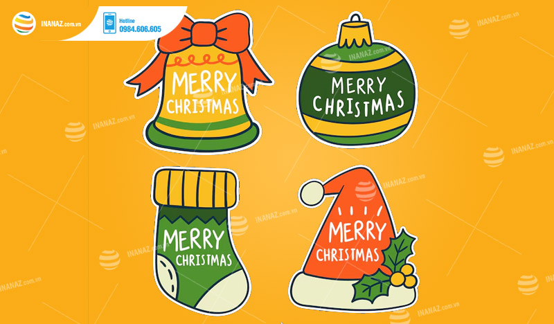 Mẫu sticker noel dễ thương