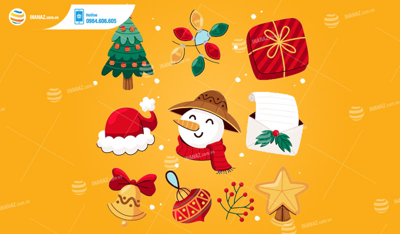 Mẫu sticker noel dễ thương