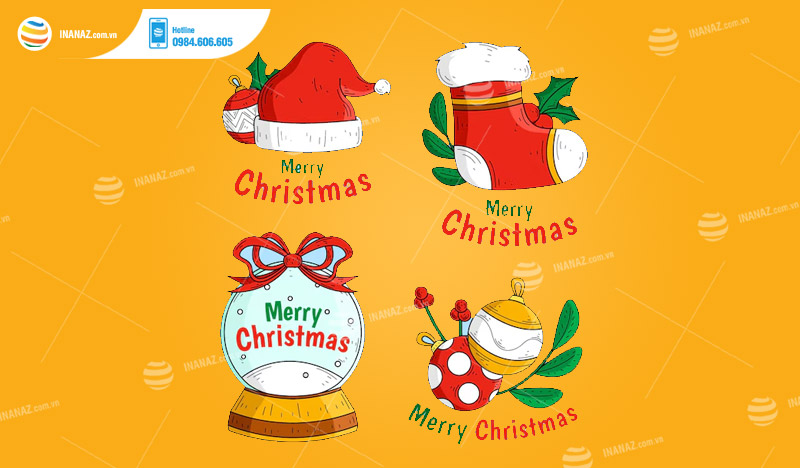 Mẫu sticker noel dễ thương