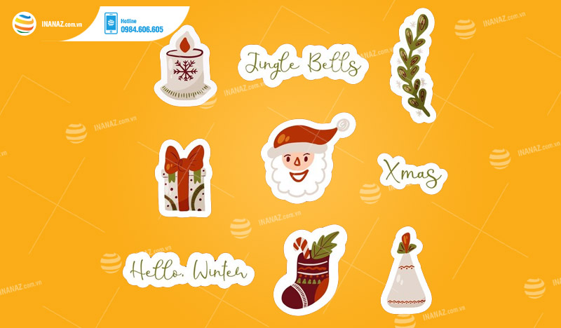 Mẫu sticker noel dễ thương