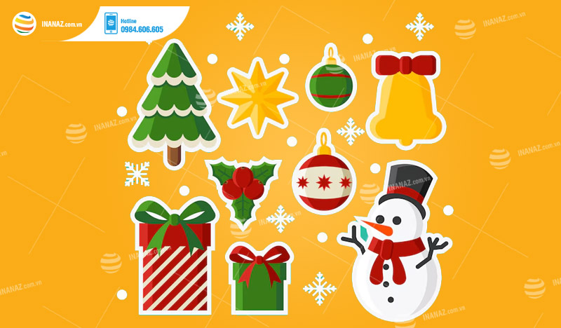 Mẫu sticker noel dễ thương