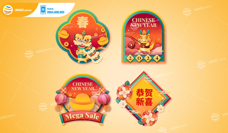 Mẫu sticker Tết đẹp