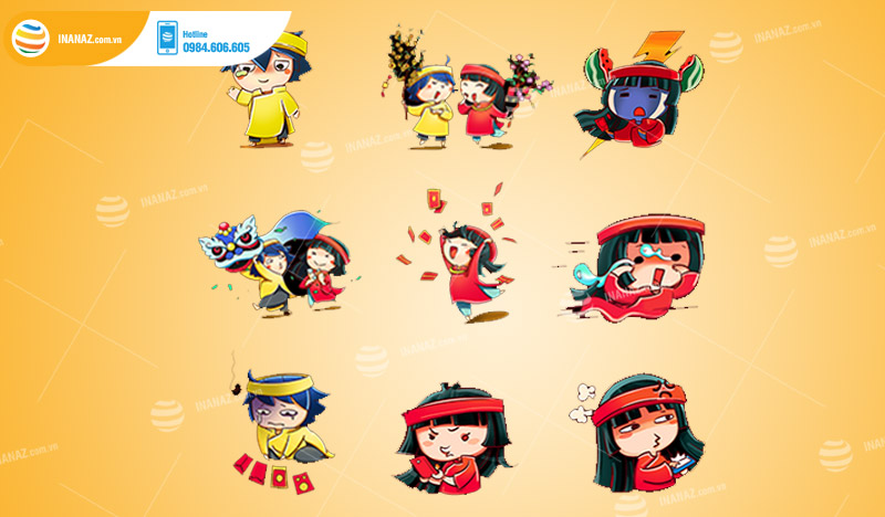 Mẫu sticker Tết đẹp