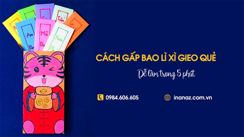 Hướng dẫn chi tiết cách gấp bao lì xì gieo quẻ trong 5 phút