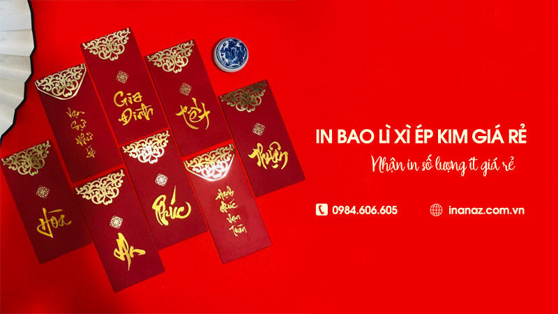 In bao lì xì ép kim theo yêu cầu tại Hà Nội, nhận in số lượng ít