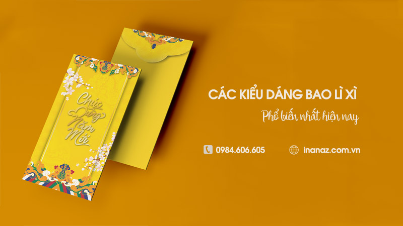 Tổng hợp các kiểu dáng bao lì xì sử dụng phổ biến 