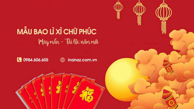 Top 10+ mẫu bao lì xì chữ Phúc may mắn và thịnh vượng