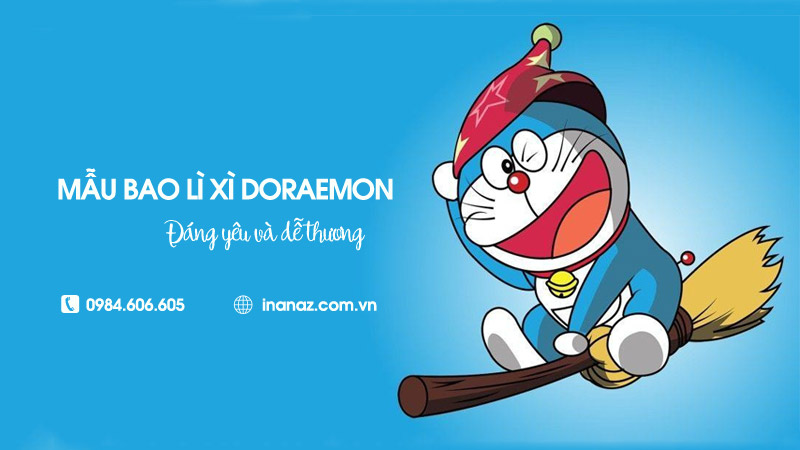 Tổng hợp 20+ mẫu bao lì xì Doraemon thiết kế đáng yêu