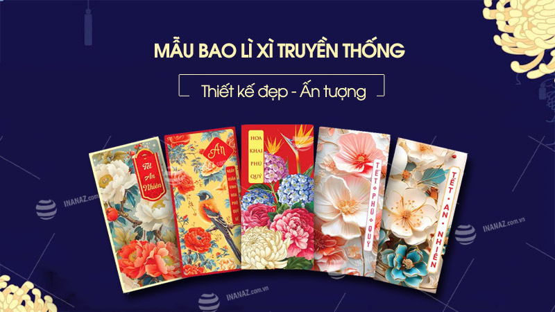 100+ mẫu bao lì xì truyền thống thiết kế ấn tượng, ý nghĩa