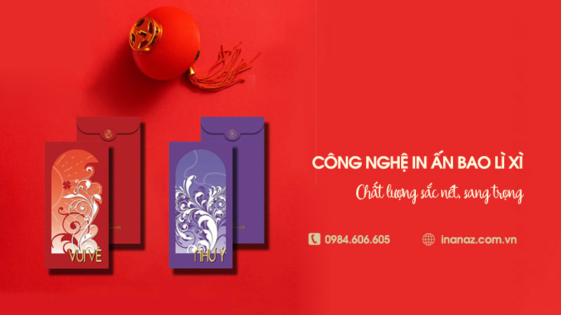 Các công nghệ in bao lì xì thông dụng hiện nay 