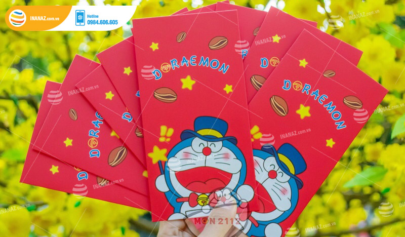 Mẫu bao lì xì Doraemon