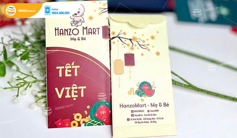 Mẫu bao lì xì giấy mỹ thuật