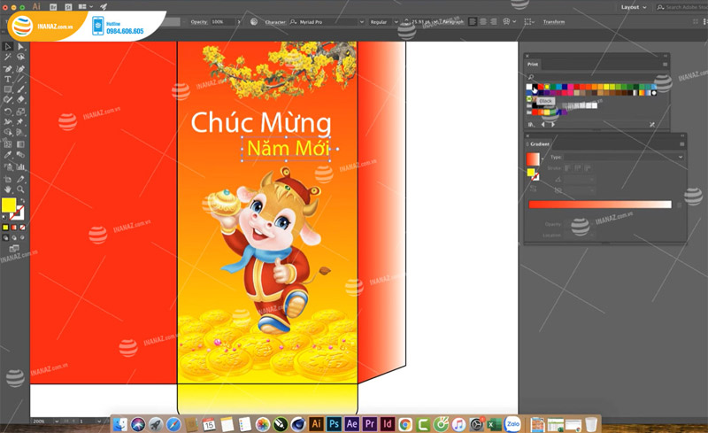 Cách thiết kế bao lì xì bằng Adobe Illustrator