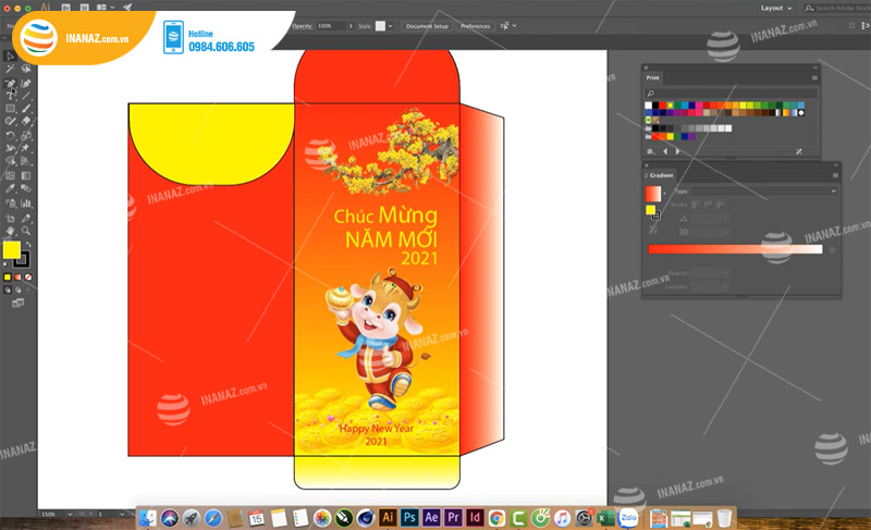 Cách thiết kế bao lì xì bằng Adobe Illustrator