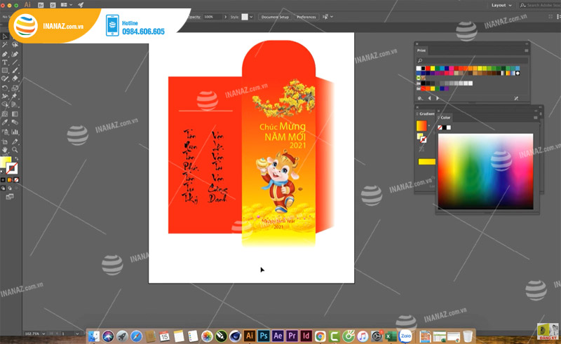 Cách thiết kế bao lì xì bằng Adobe Illustrator
