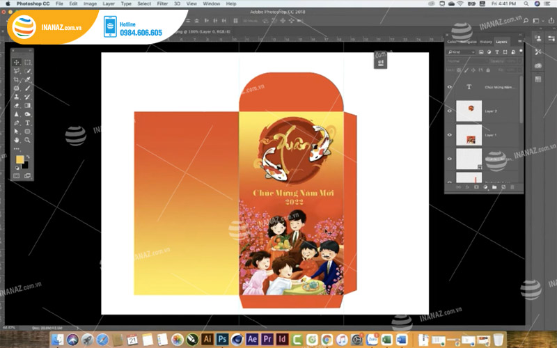 Cách thiết kế bao lì xì bằng Adobe Photoshop