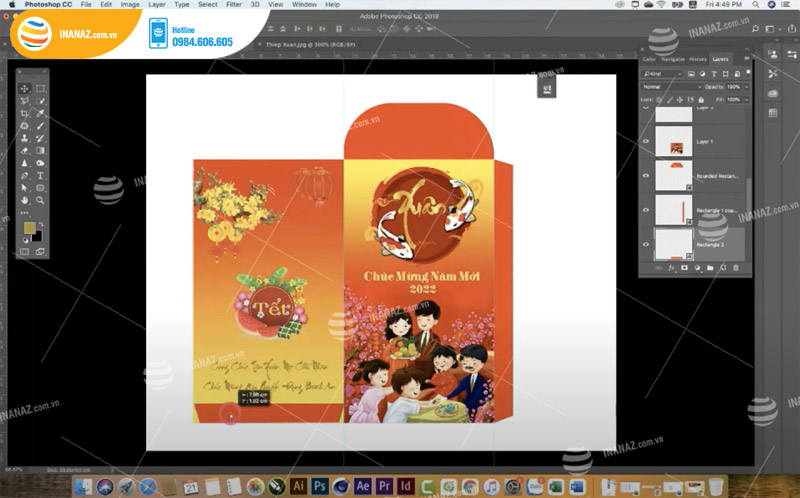 Cách thiết kế bao lì xì bằng Adobe Photoshop