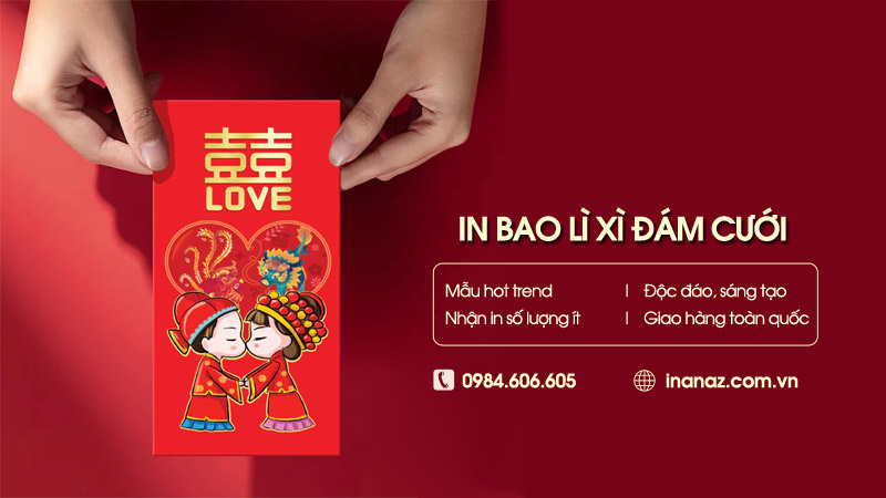 In bao lì xì đám cưới giá rẻ, lấy ngay - Mẫu hot trend 