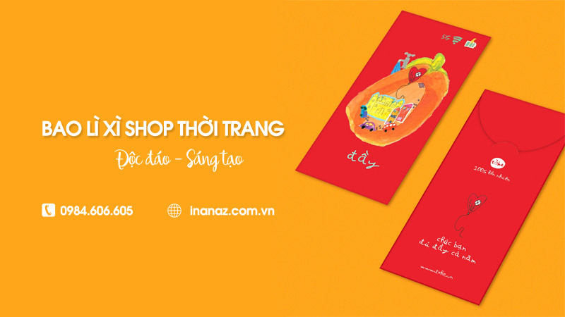 Top 11+ mẫu bao lì xì shop thời trang thiết kế độc đáo