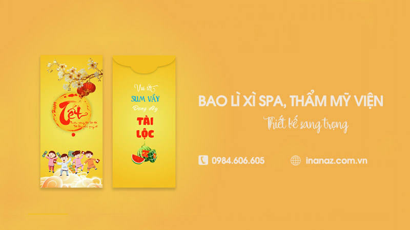 Top 12+ mẫu bao lì xì spa, thẩm mỹ viện thiết kế hot trend