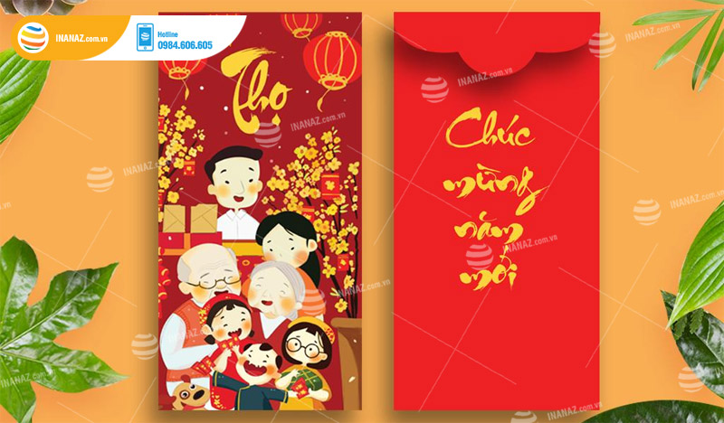 Mẫu bao lì xì Phúc Lộc Thọ