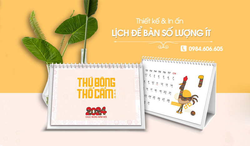 In lịch Tết để bàn số lượng ít lấy ngay, giá rẻ tại Hà Nội