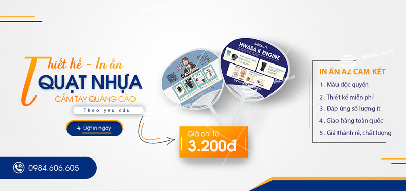 Dịch vụ in quạt nhựa cầm tay quảng cáo theo yêu cầu tại Hà Nội