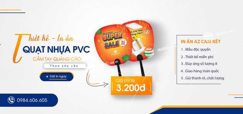 Xưởng in quạt nhựa PVC theo yêu cầu, giá tốt tại Hà Nội