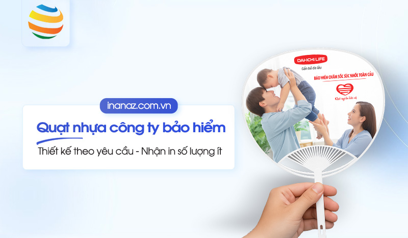 Top 10+ mẫu quạt nhựa quảng cáo công ty bảo hiểm đẹp