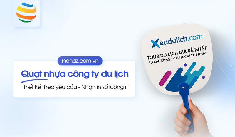 Top 11+ mẫu quạt nhựa quảng cáo công ty du lịch ấn tượng