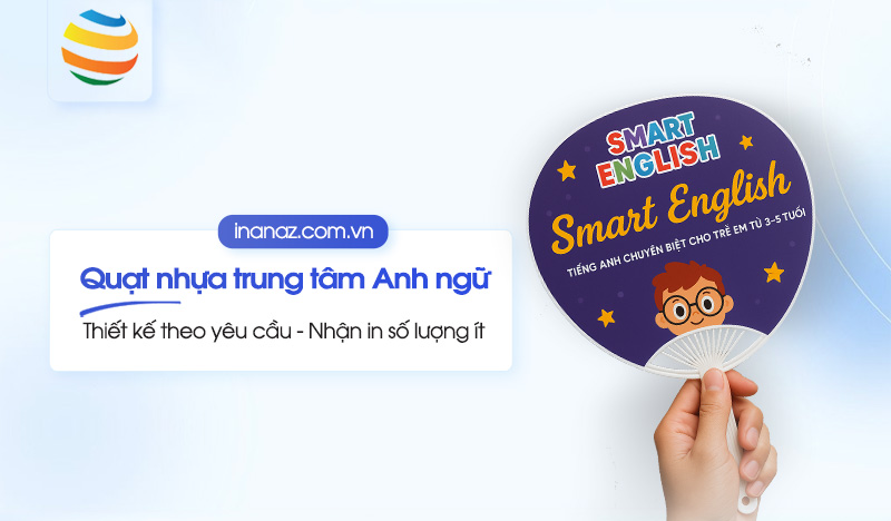 Top 10+ mẫu quạt nhựa quảng cáo trung tâm Anh ngữ đẹp