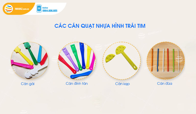 Các loại các quạt nhựa hình trái tim