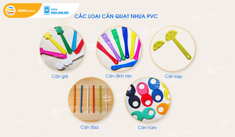 Theo kiểu cán quạt nhựa PVC