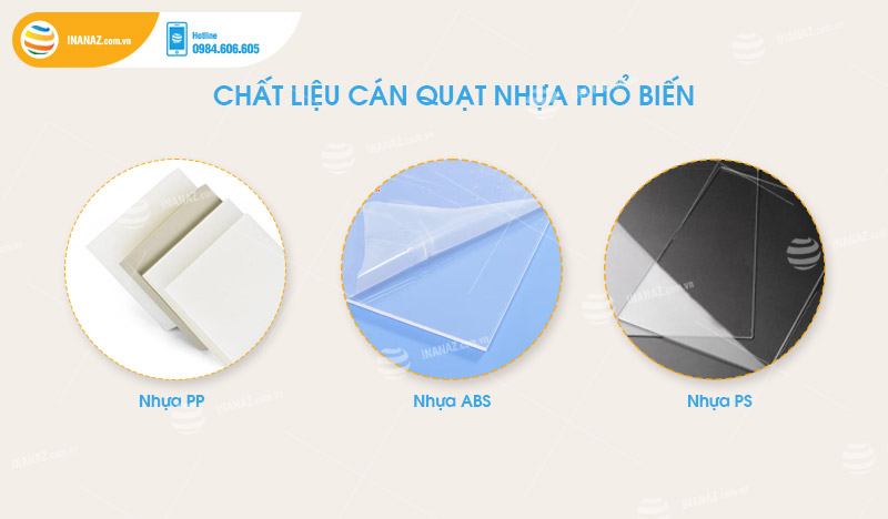 Chất liệu cán quạt phổ biến
