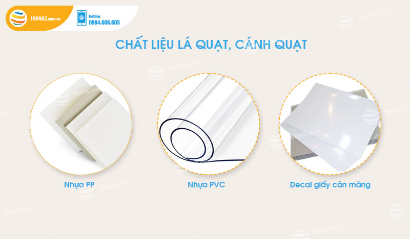Chất liệu lá quạt , cánh quạt
