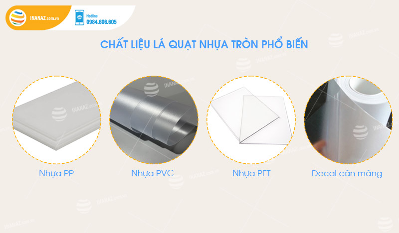 Chất liệu phần lá quạt, mặt quạt