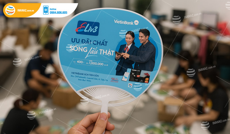 Mẫu quạt nhựa quảng cáo công ty bảo hiểm