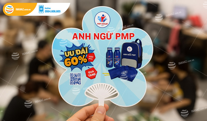 Mẫu quạt nhựa cầm tay hình hoa