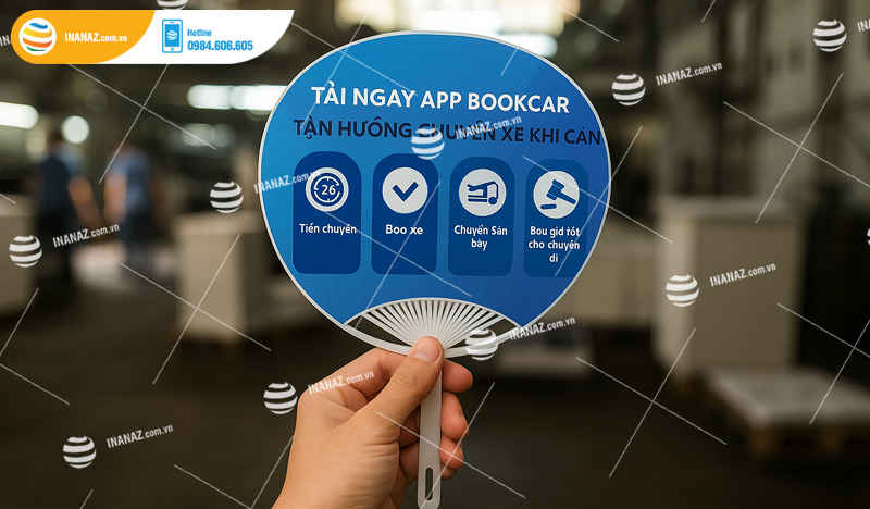 Mẫu quạt nhựa quảng cáo ngân hàng