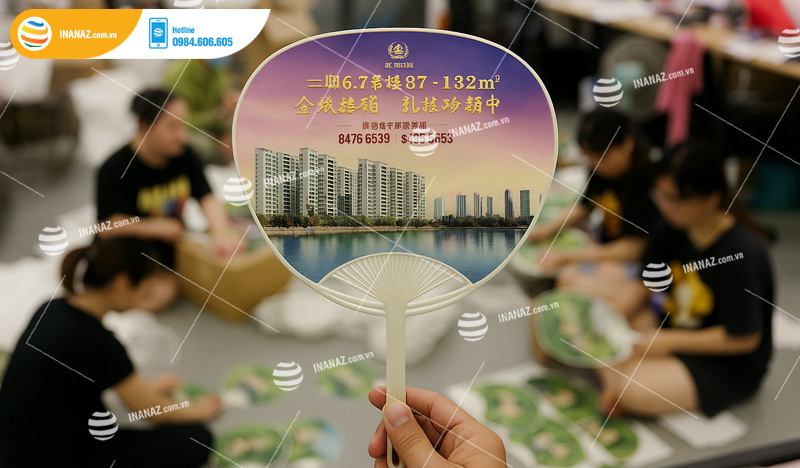 Mẫu quạt nhựa quảng cáo bất động sản